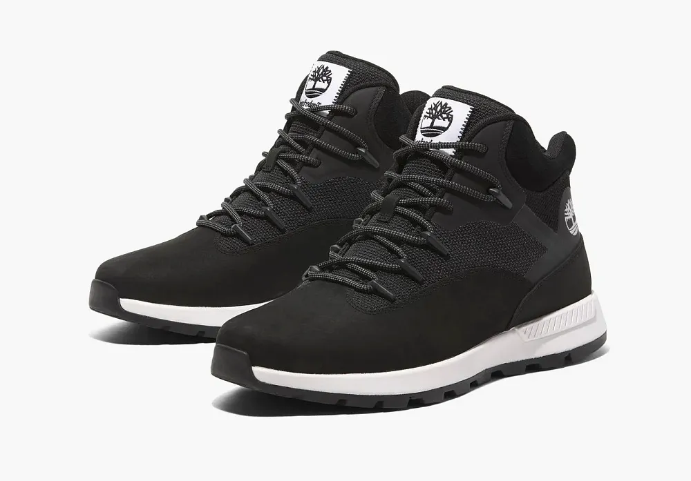 Timberland Sprint Trekker Mid Lace-Up Sneaker Black Nubuck