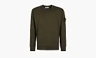 Stone Island Rib Trim Logo Detail Sweatshirt