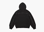 Supreme Piping Zip Up Hooded Sweatshirt Black