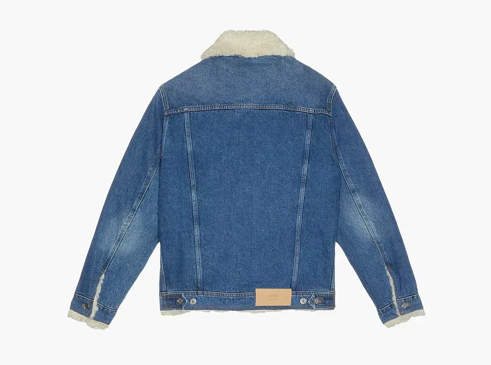 Ami Paris Trucker Lined Jacket Used Blue