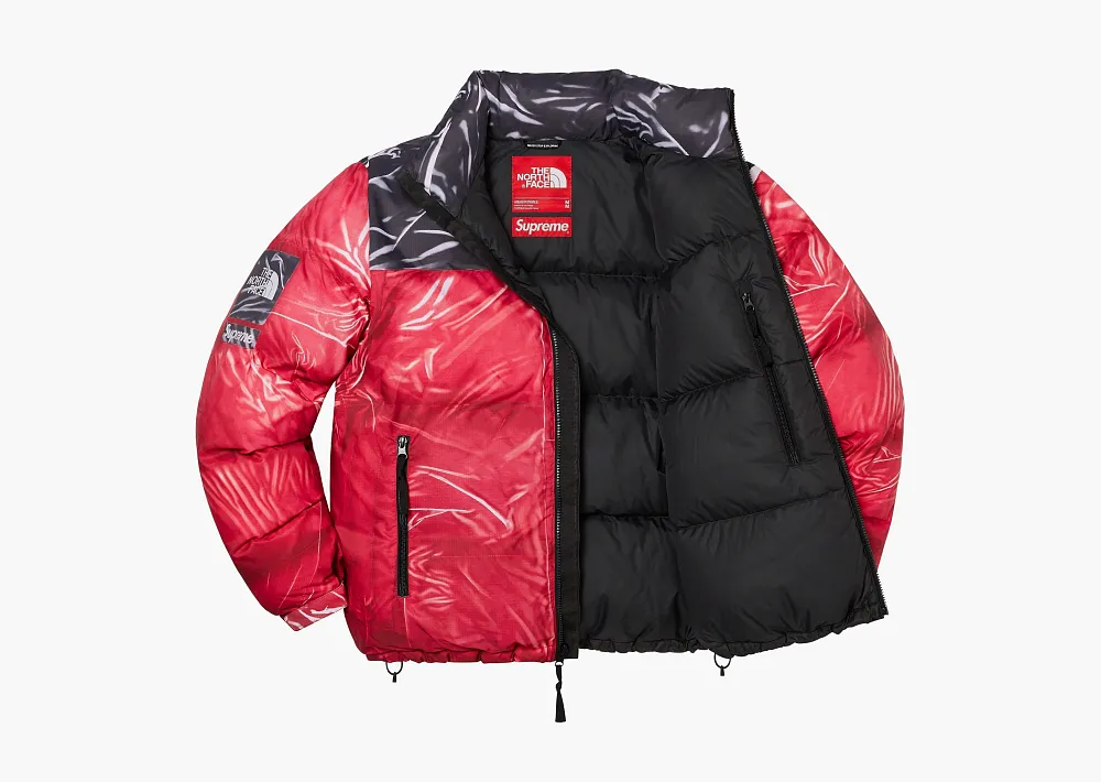 Supreme x The North Face Printed Nuptse Jacket Red