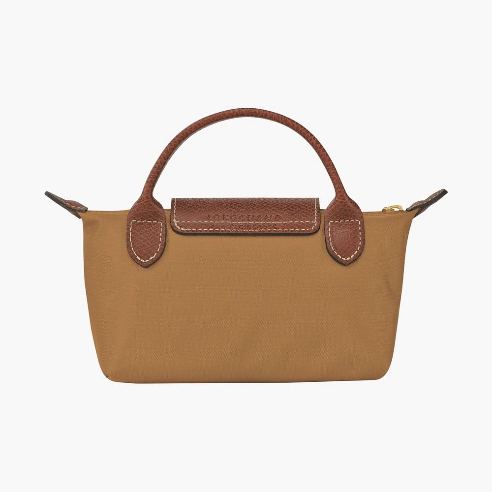 Longchamp Le Pliage Original Pouch With Handle Fawn