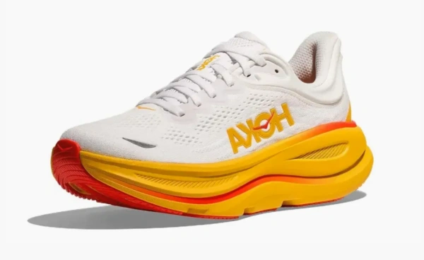 Hoka Bondi 9 White Yellow 