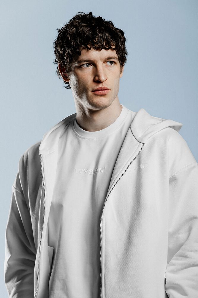 WYSION ZIP HOODIE BONE WHITE
