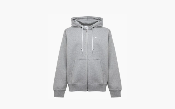 Nike Solo Swoosh Full-Zip Hoodie Grey  Nike Solo Swoosh Full-Zip Hoodie Grey