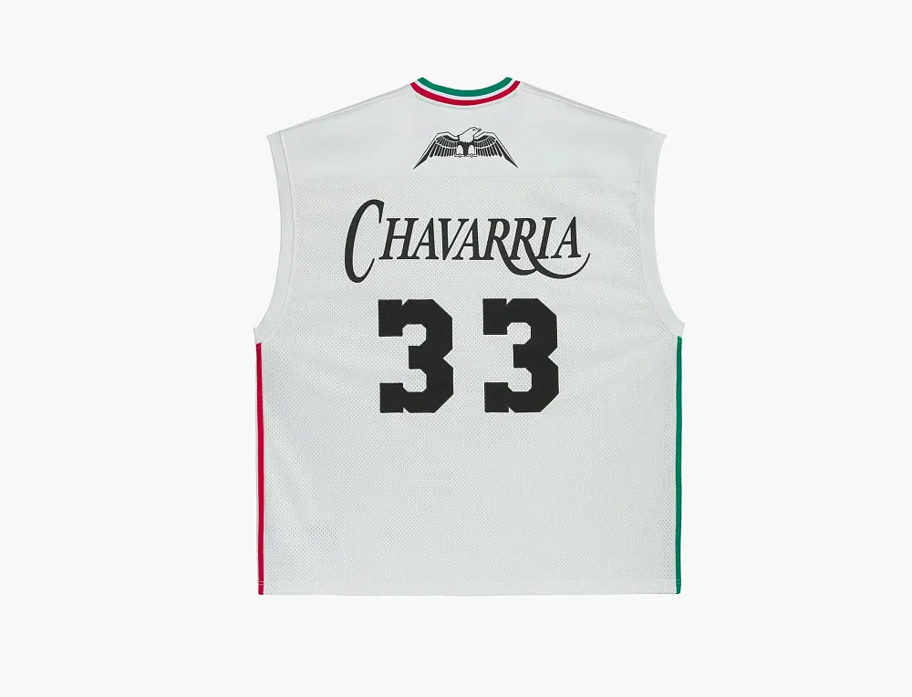 Adidas Originals x Willy Chavarria Jabbar Basketball Jersey Top Off White