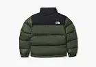 The North Face Logo Nuptse Puffer Jacket Green