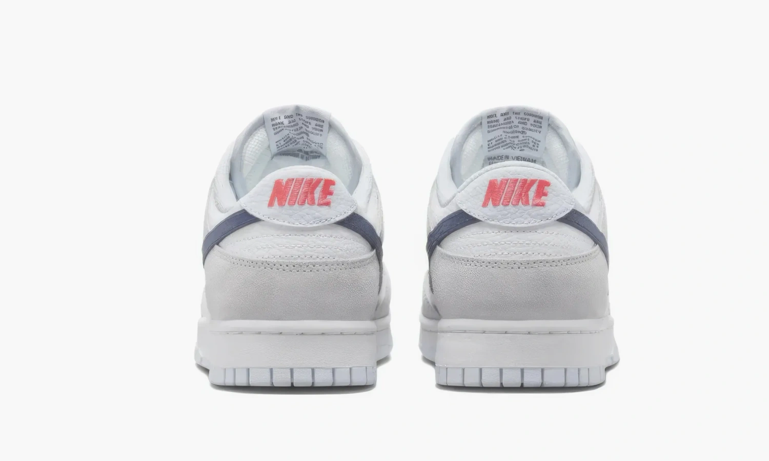 Nike Dunk Low White Grey Navy Aqua Mini Swoosh 
