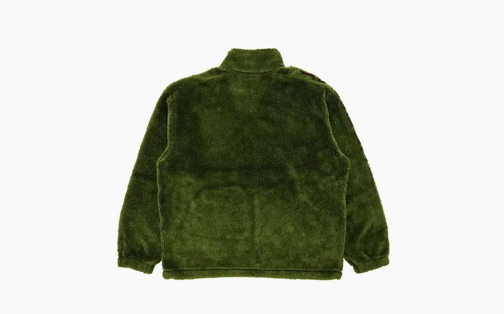 Supreme Shoulder Logo Fleece Jacket Green