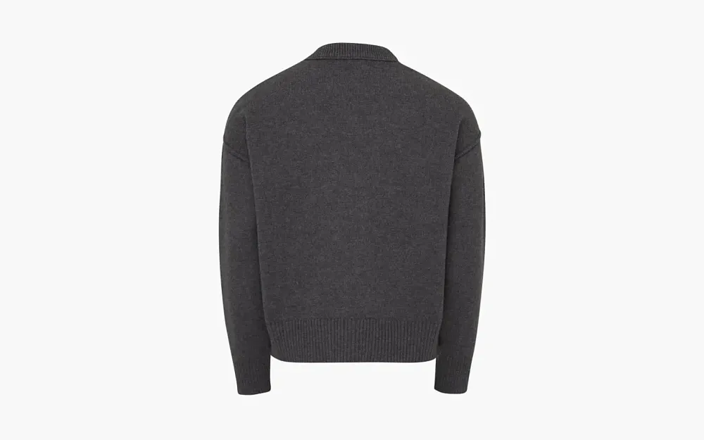 Ami Paris Ami De Coeur Sweater Dark Gray