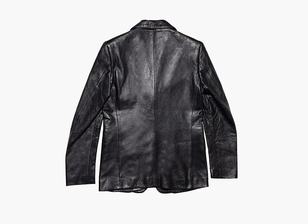 Enfants Riches Déprimés Perfect Junkie Leather Blazer Black
