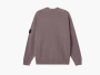 Stone Island Light Raw Hand Organic Cotton Crewneck Jumper Purple Grey 