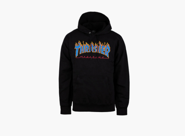 Thrasher Flame Hoodie Black   Thrasher Flame Hoodie Black