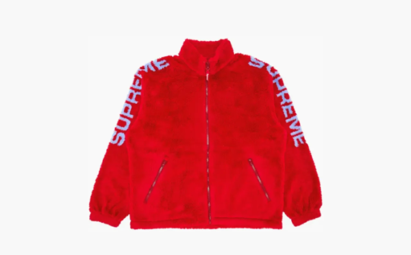 Supreme Shoulder Logo Fleece Jacket Red 
