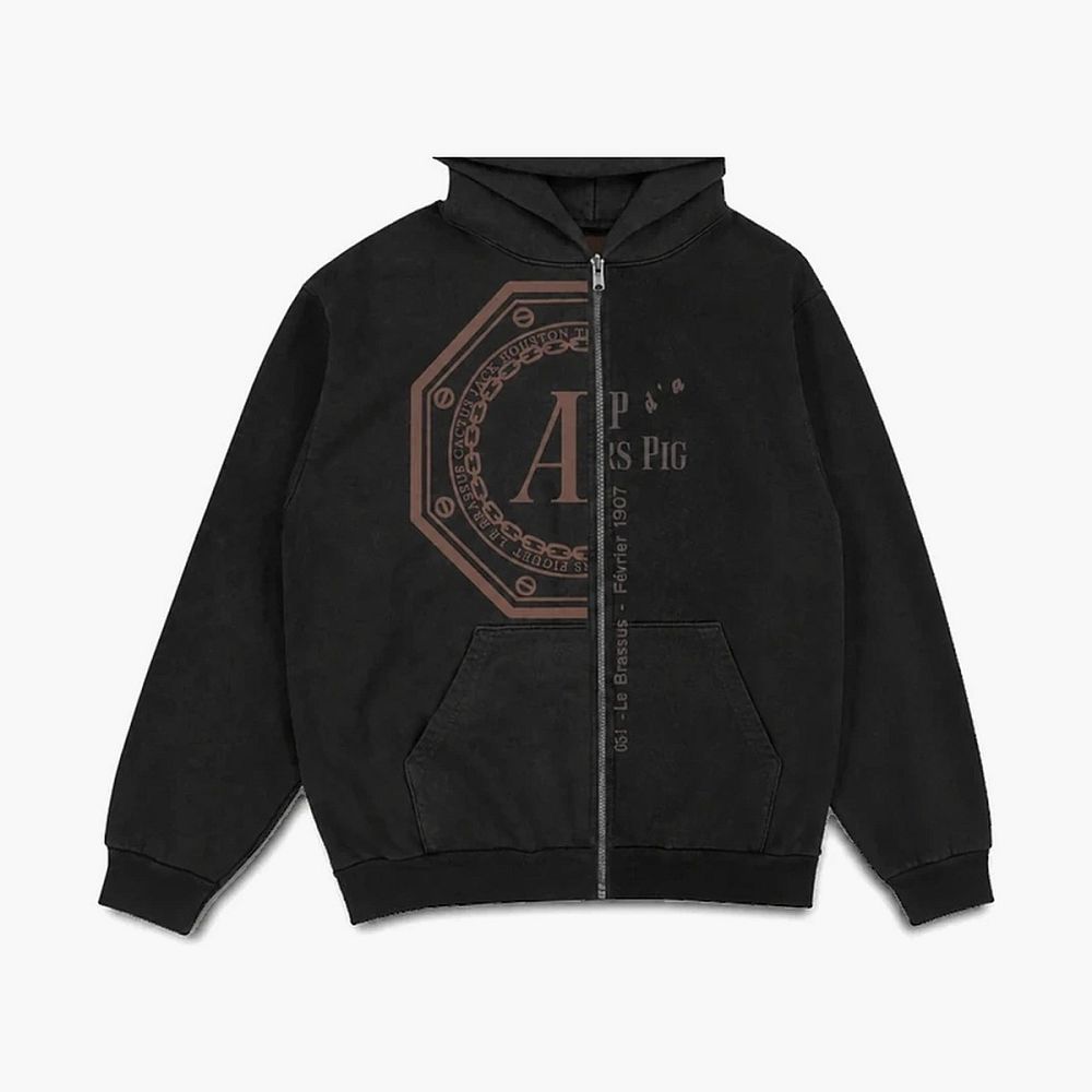 Худи Travis Scott Cactus Jack x Mastermind Japan Skull Zip-Up Black
