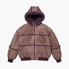 Supreme x MM6 Maison Margiela Hooded Shearling Bomber Jacket Purple