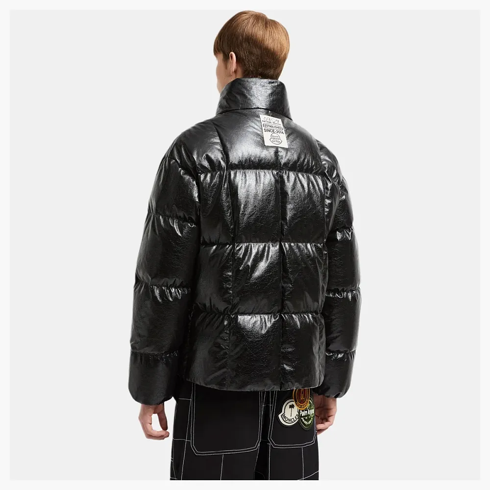 Moncler x Palm Angels Simoom Short Down Jacket Dark Gray
