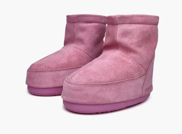 Moon Boot No Lace Suede Boot Pink 