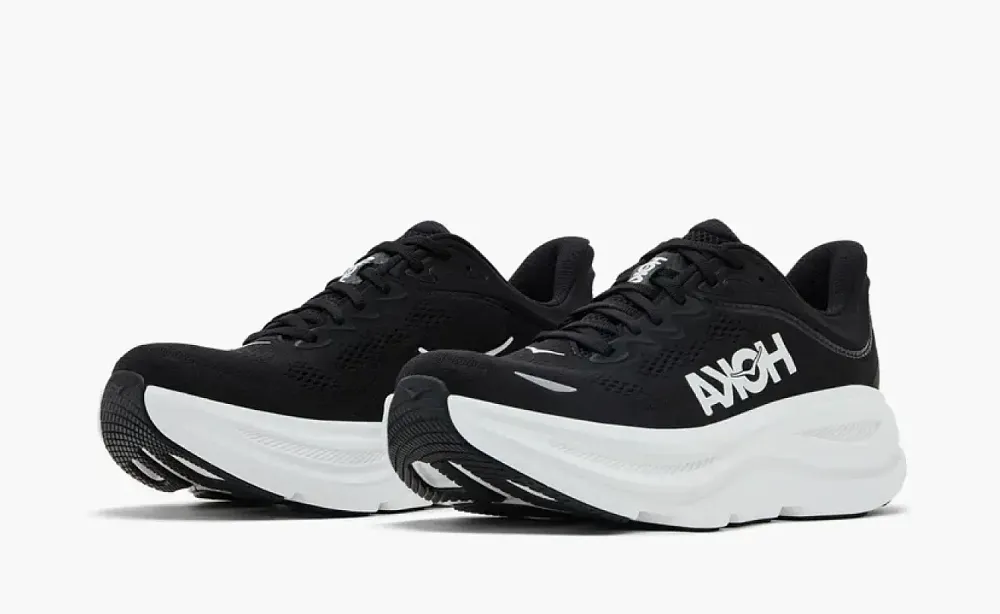 Hoka Bondi 9 Black White
