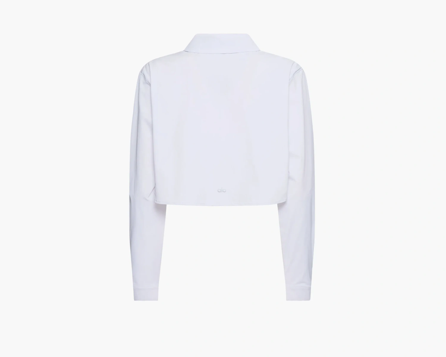 Alo Yoga Cropped Take Me Out Button Up White 