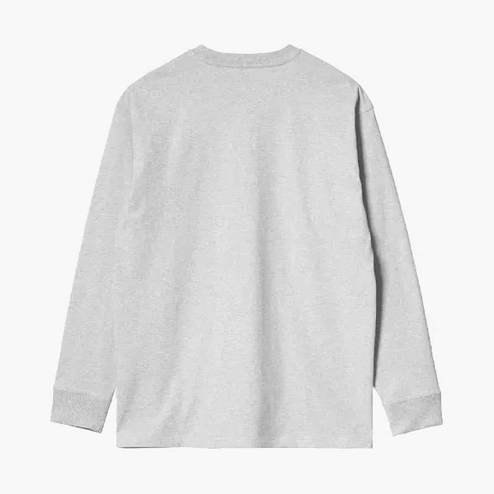 Carhartt WIP Script Logo Long Sleeve Grey