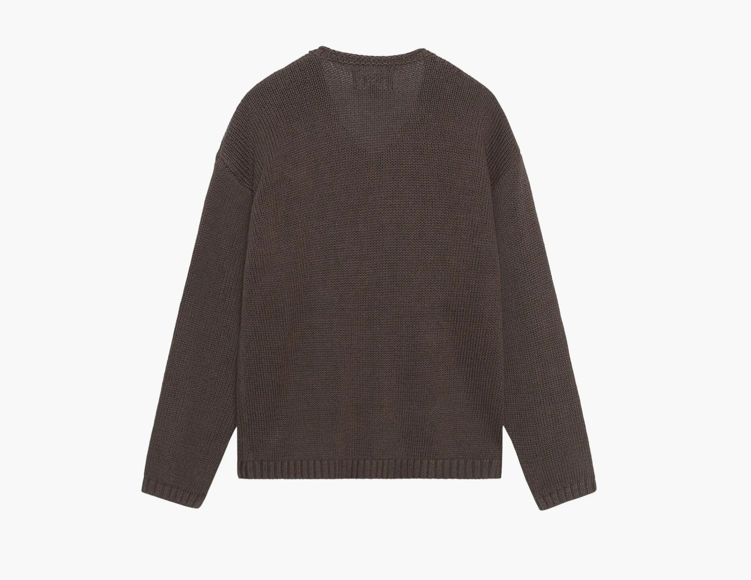 Stussy Embroidered V Neck Logo Sweater "Brown" 