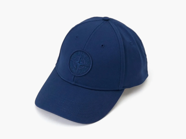 Stone Island Cap with embroidered logo Blue 