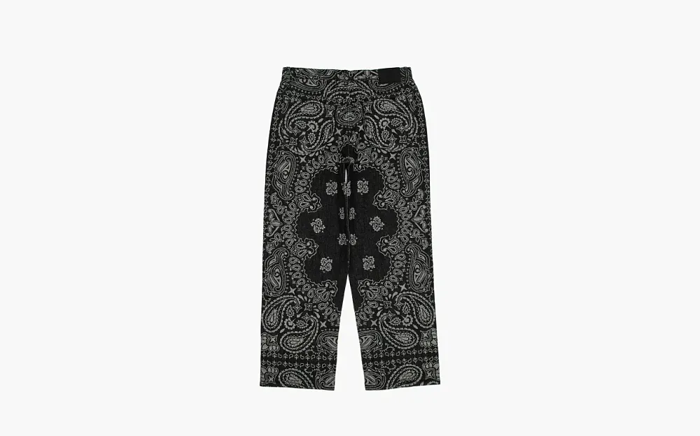 Supreme Bandana Jacquard Baggy Jean Black