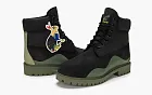 Timberland Heritage 6 Inch Waterproof Boot Black Nubuck with Green