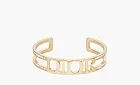 Dior Metal Bangles WMNS Gold Logo Cuff