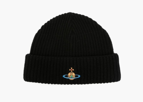 Vivienne Westwood Sporty Beanie Wool Black 