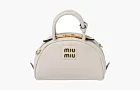 Miu Miu Patent Leather Top-Handle Bag White