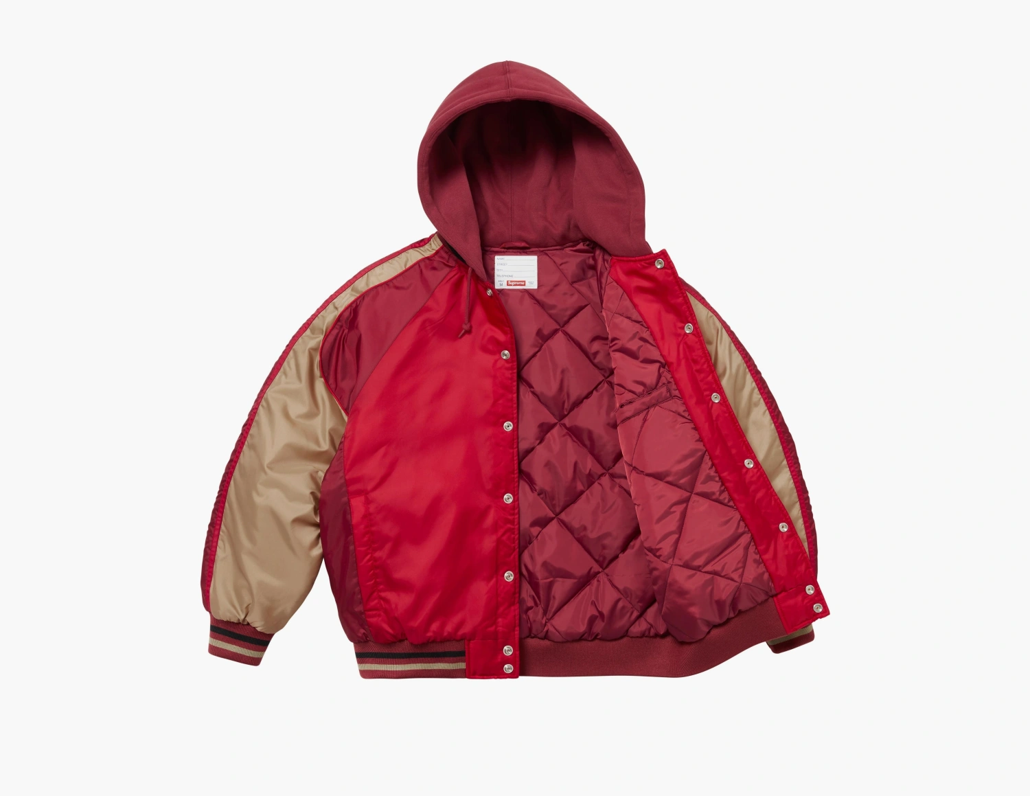 Supreme Hooded Stadium Jacket Red 