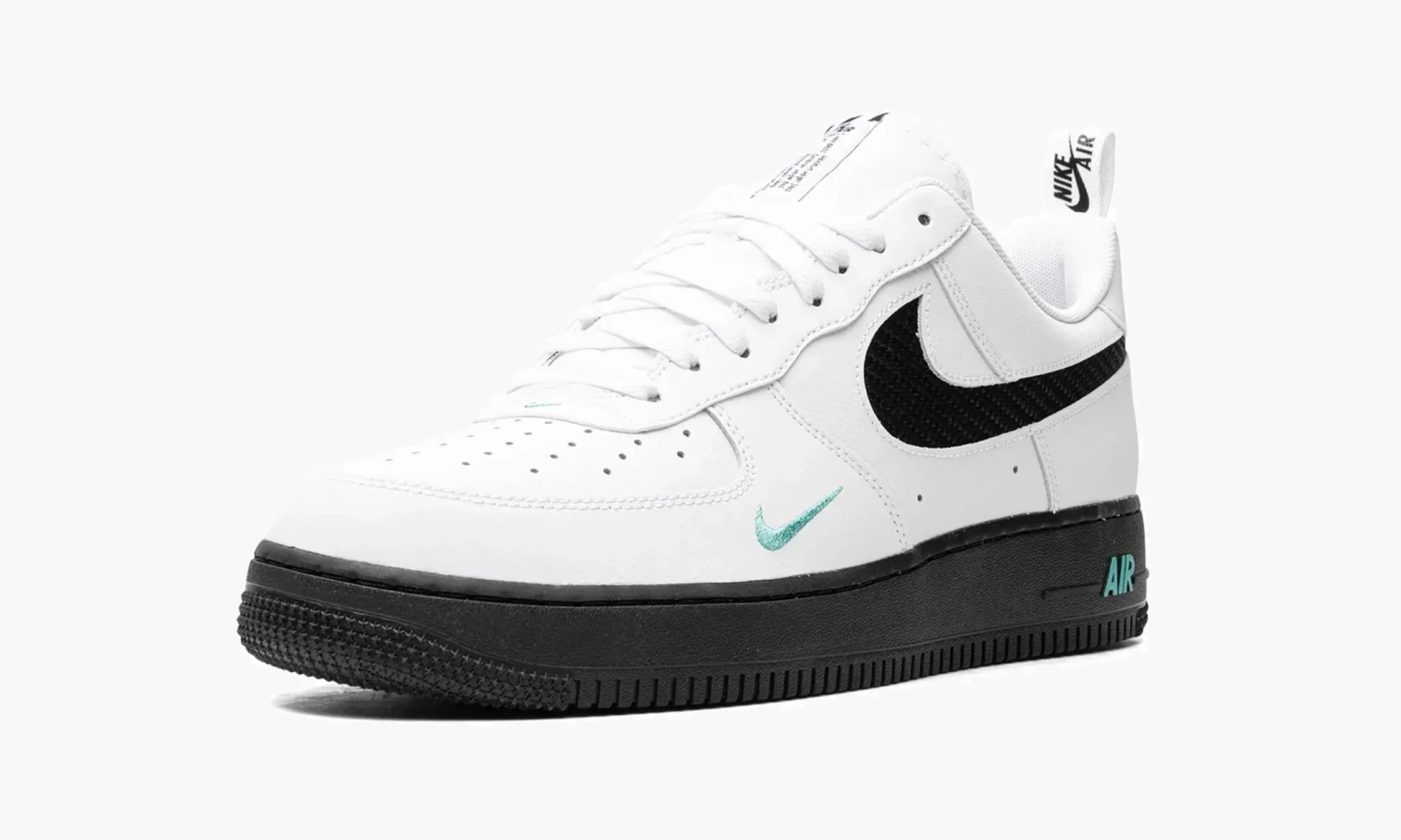 Nike Air Force 1 White/Black Teal 