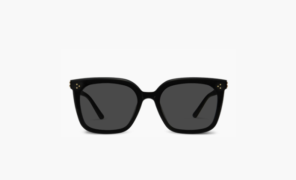 Gentle Monster Metallic Acetate Square Sunglasses Unisex Black 