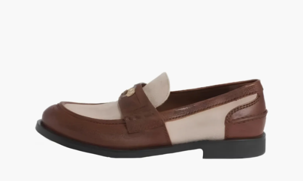 Miu Miu Leather Loafers Cream 