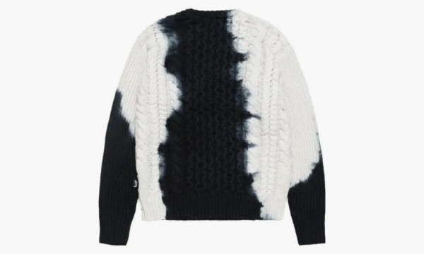 Stussy FW23 Tie Dye Fisherman Sweater Black  Stussy FW23 Tie Dye Fisherman Sweater Black