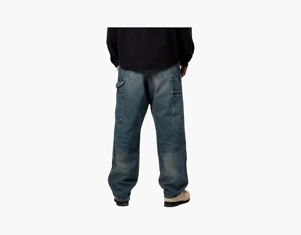 Carhartt WIP Double Knee Pant Washed Blue Denim