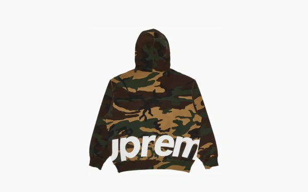 Supreme Big Logo Zip Up Hooded Sweatshirt Woodland Camo  Supreme Big Logo Zip Up Hooded Sweatshirt Woodland Camo