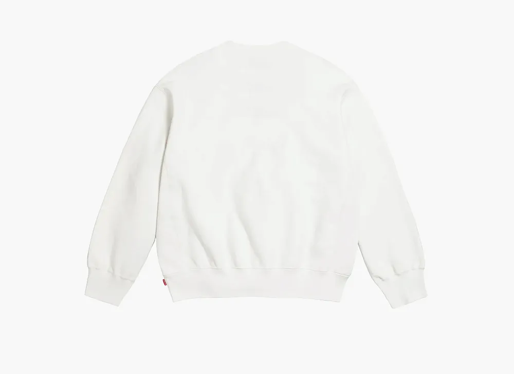 Supreme Washed Box Logo Crewneck White