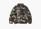 Stussy Wrinkled Nylon Down Puffer Woodland Camo