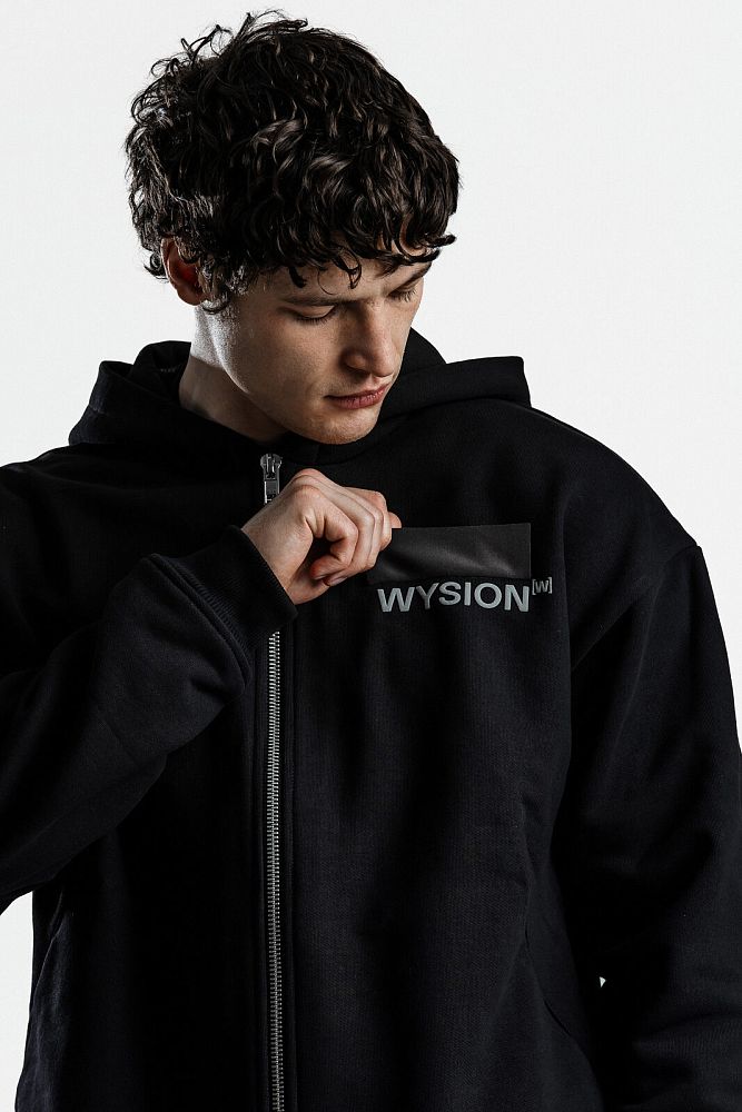 WYSION ZIP HOODIE BLACK