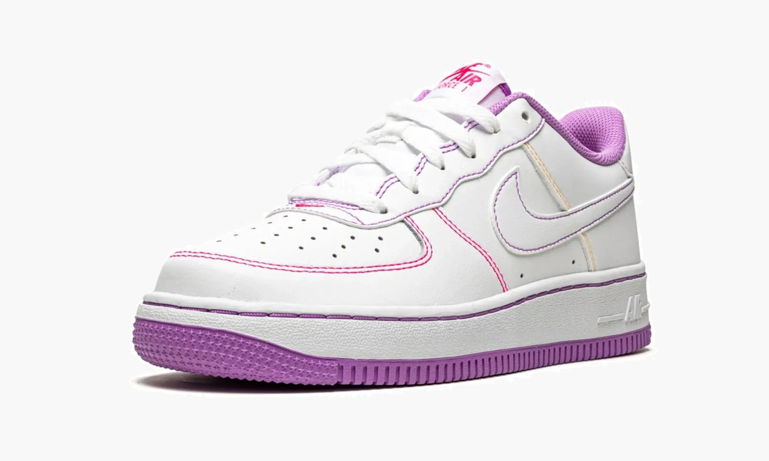 Air Force 1 Low GS "Contrast Stitch - Fuchsia Glow" 