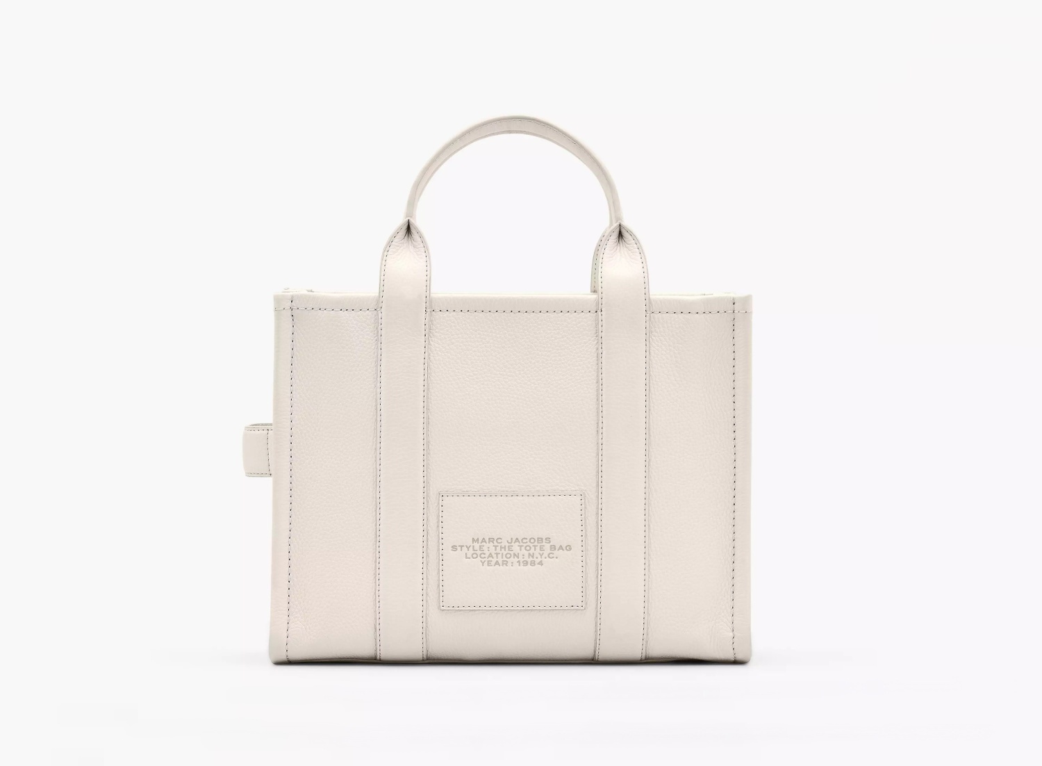 фото Marc Jacobs The Leather Medium Tote Bag "Cotton" (Marc Jacobs)-H004L01PF21 140