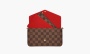 Louis Vuitton Pochette Felicie Damier Ebene "Cerise Red Lining" 