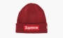 фото Supreme x New Era Box Logo Beanie "Cardinal" (Шапки)-SUP FW22 1101