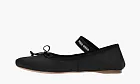 Miu Miu Satin Ballerinas Black