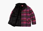 Supreme Plaid Car Coat Pink