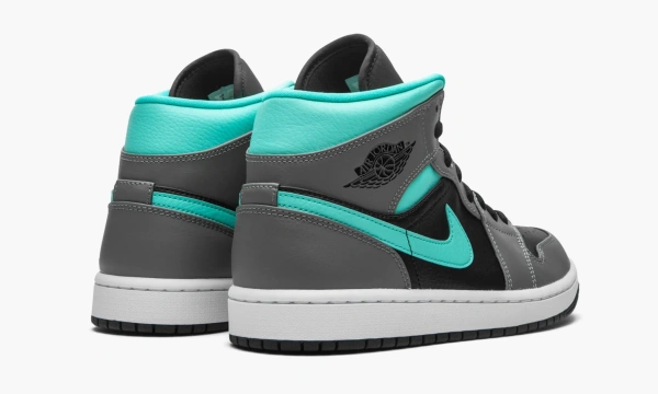 Air Jordan 1 Mid GS Grey Aqua