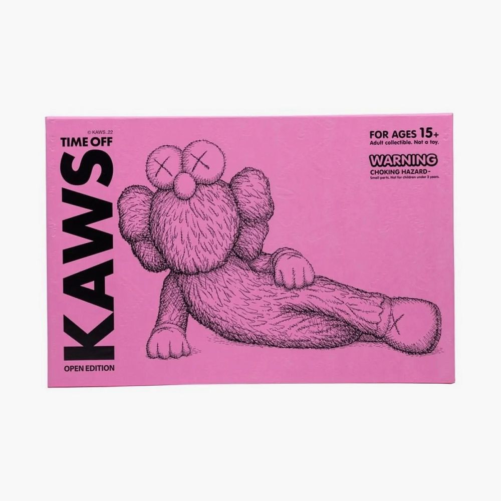 Kaws Time Off Vinyl Figure Pink